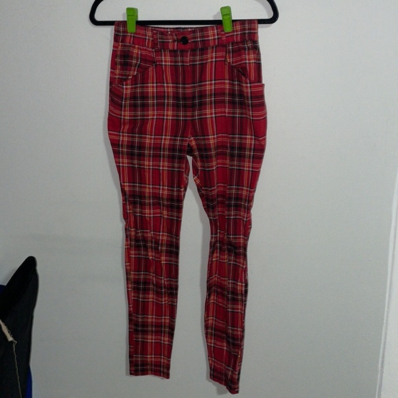 Urban Outfitters High Waist Plaid Pants - Picture 2 of 5